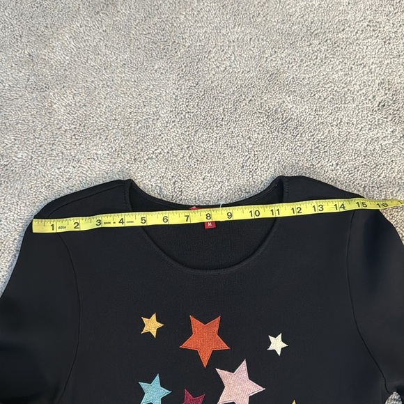 STAUD Aries Star Embroidered Maxi Dress | Long Sleeve | Size M | Black - Picture 11 of 12